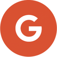 Google logo: white letter G on red circular background